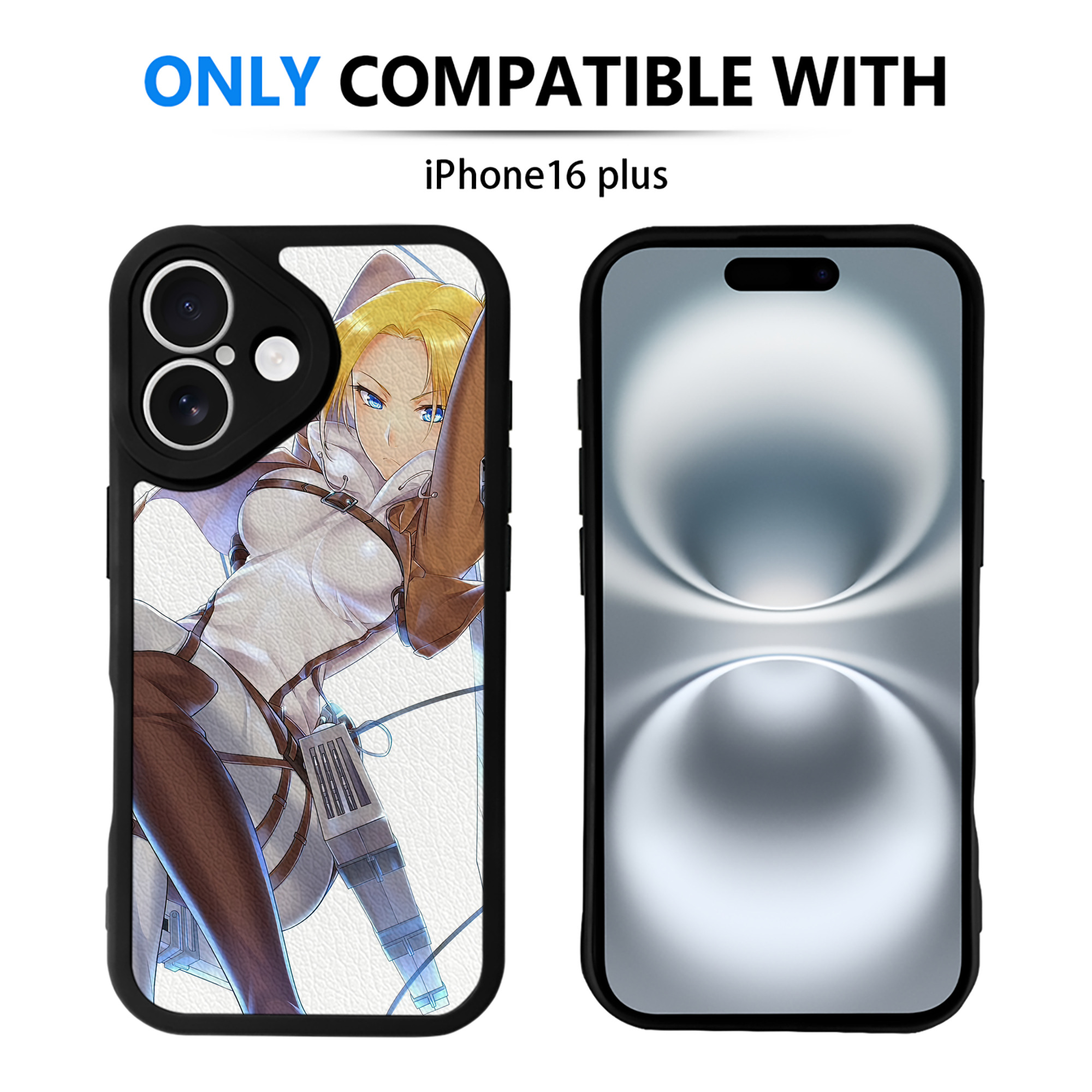 （画像用） 進撃の巨人 Attack on Titan 【iPhone 16シリーズ対応】シリコンスマホケース（レザー調） 材質：シリコン